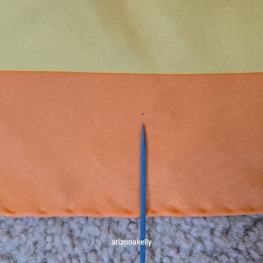 Large Silk Twill Scarf Hand-Rolled Sunflowers Floral Orange Yellow - Picture 3 of 12